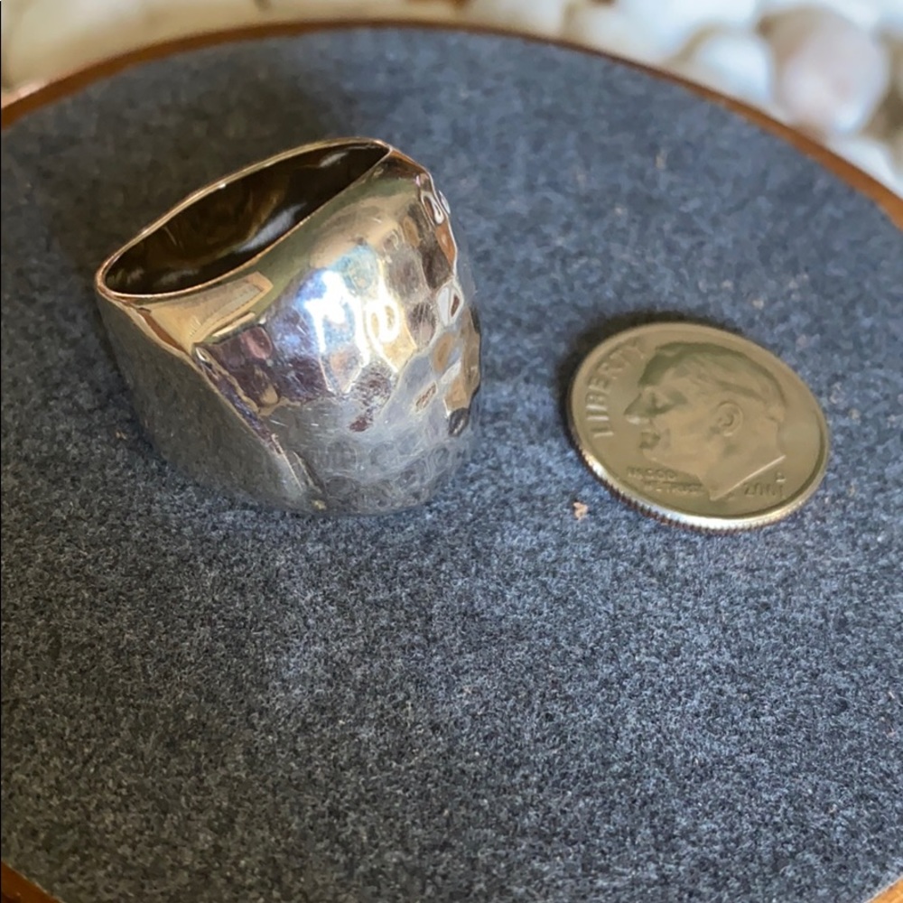 Sterling Silver hammered Ring Size 6 3/4 - 7